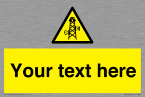 Custom warning RF radiation transmitter